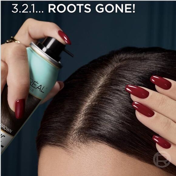 L'Oreal Paris Root Cover Up Temporary Gray Concealer Spray, Dark Brown - Picture 4 of 8